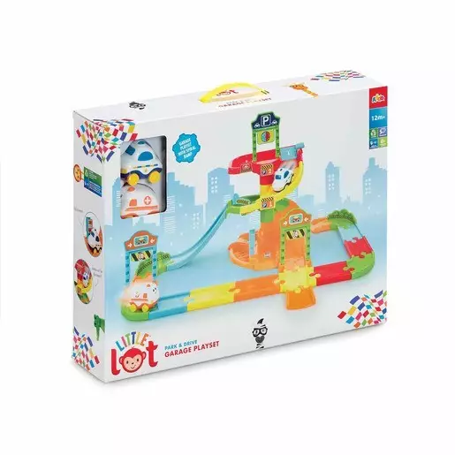 Addo Little Lot Park & Drive Garage Playset - Mainan Mobil Bayi