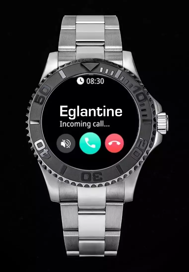 Sport/Luxury Smart Watch, Daily Life Waterproof, Stainless Steel Bracelet + 1 free Silicone Strap