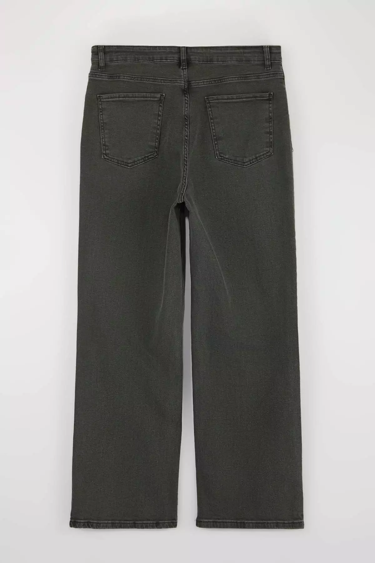 Green High Waist Wide Leg Plus Size Wide Leg Jeans Tbbaw23Cj00020