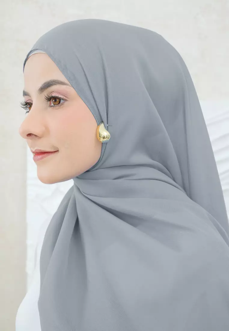 Hijab Shawl Premium Pashmina Voal - Cloud Grey