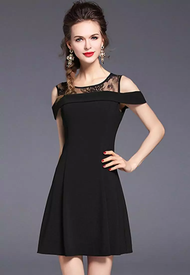 black single piece dress