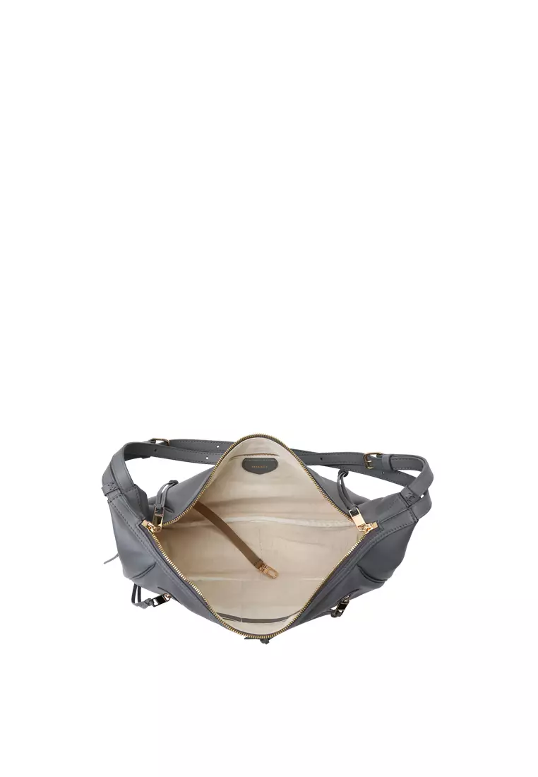 Ursula V11 2-Way Drape Hobo / Crossbody Bag - Slate Grey
