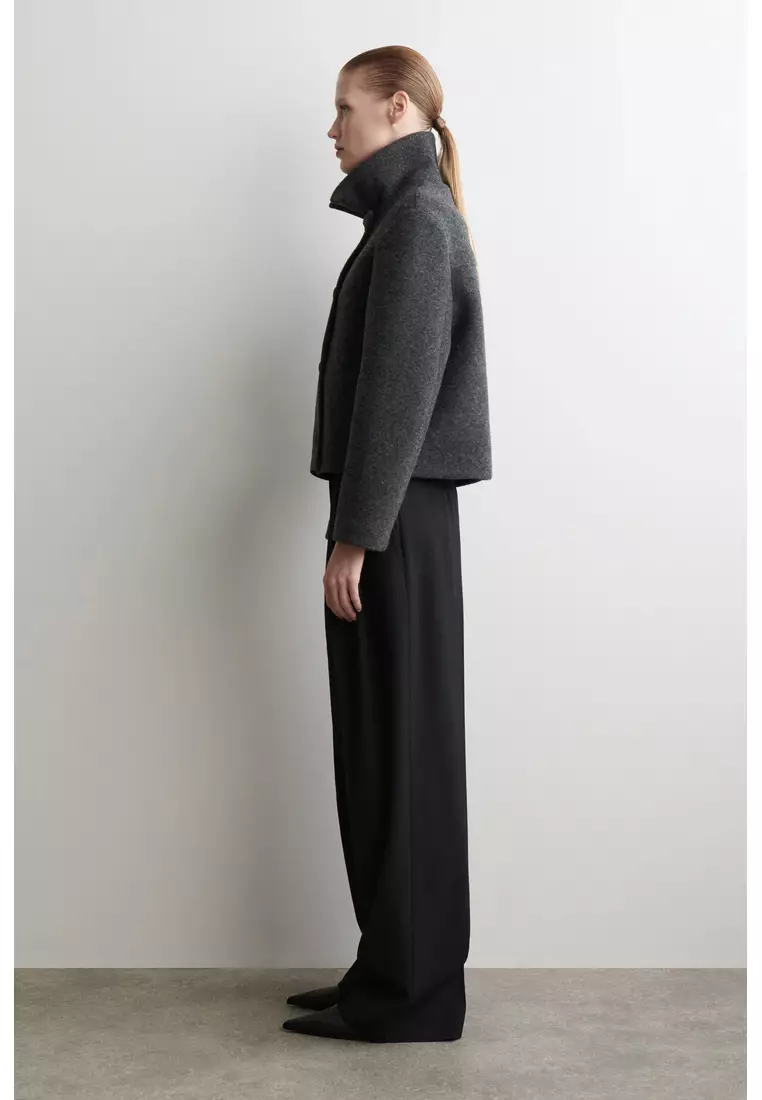 BOILED WOOL-BLEND SHORT JACKET