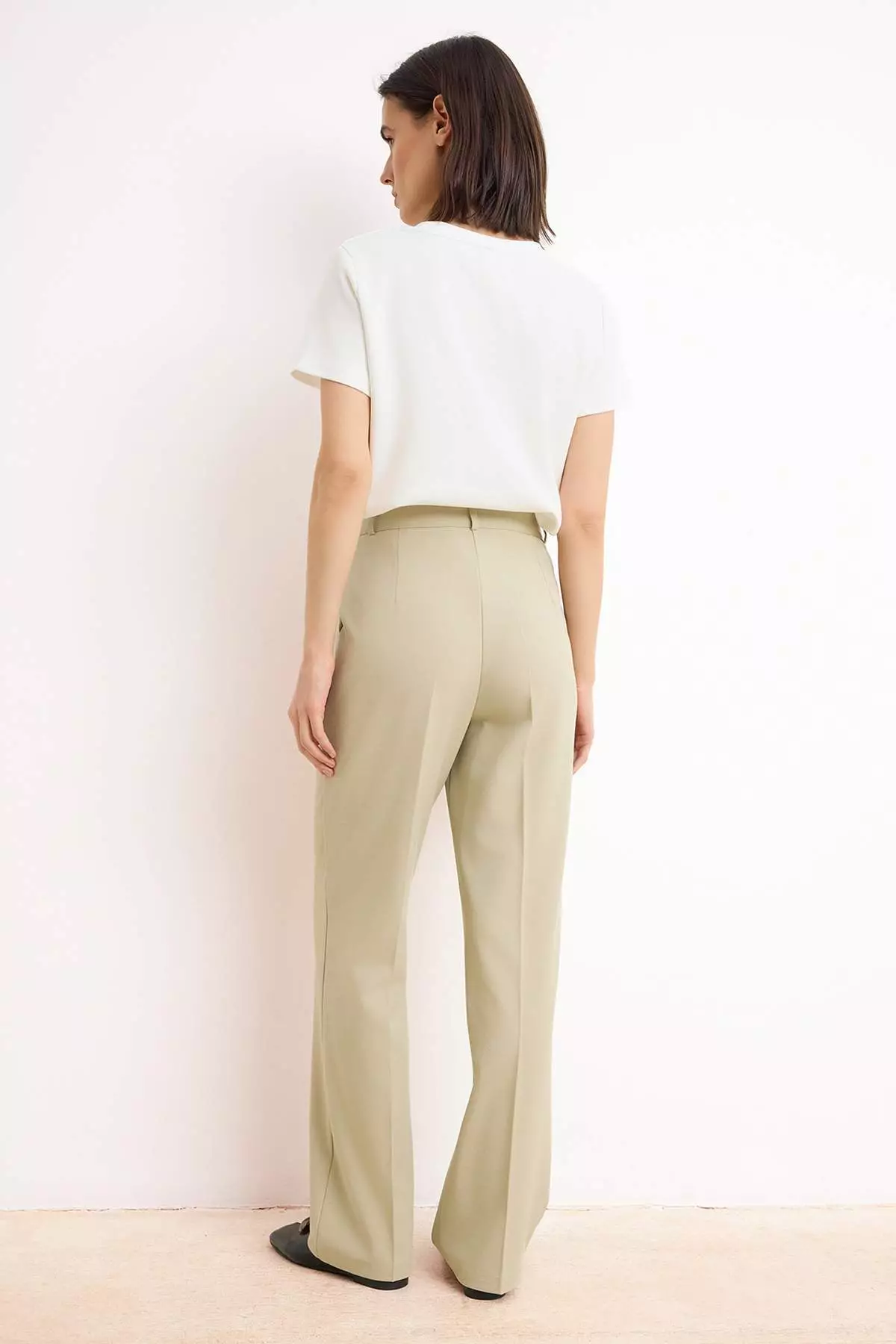 Mink Straight/Cut Pleated Woven Fabric Trousers Twoaw23Pl41