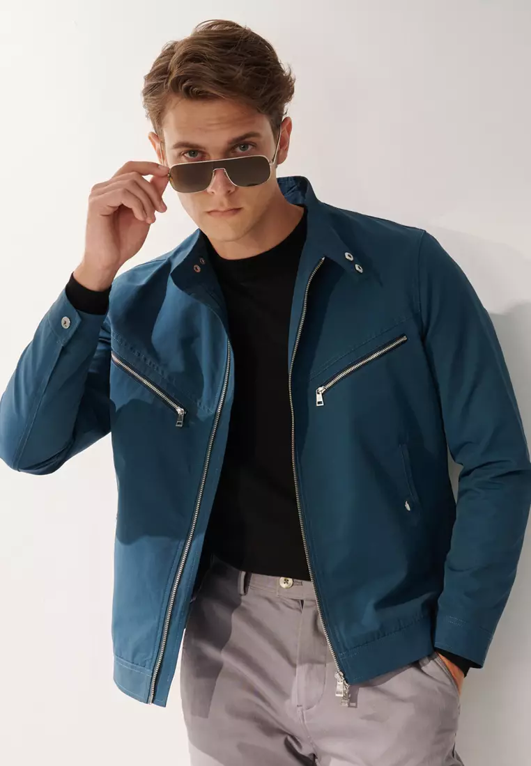 Turquoise Harrington Jacket