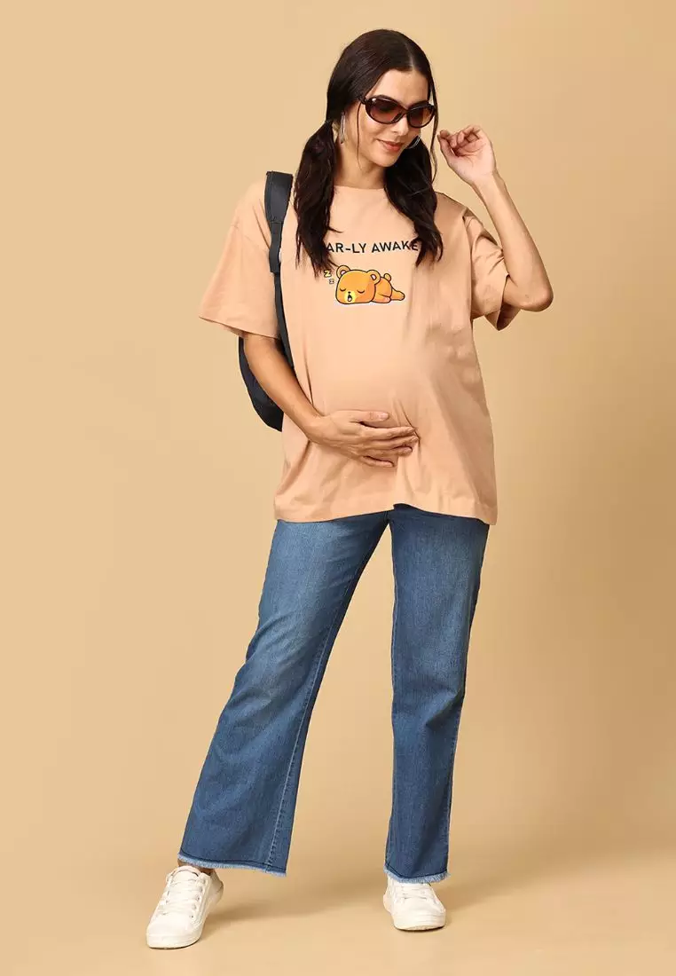 Bearly Awake Oversized Mumma T-shirt