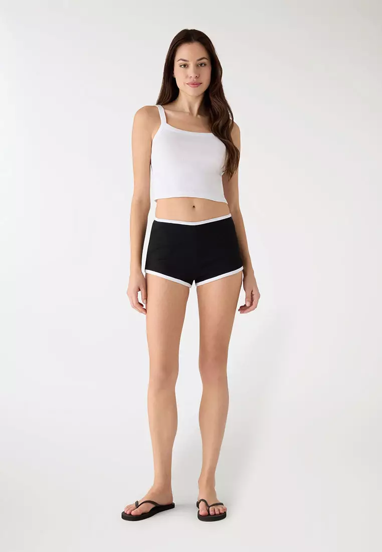 Women's Ribbed Knit Short Leggings