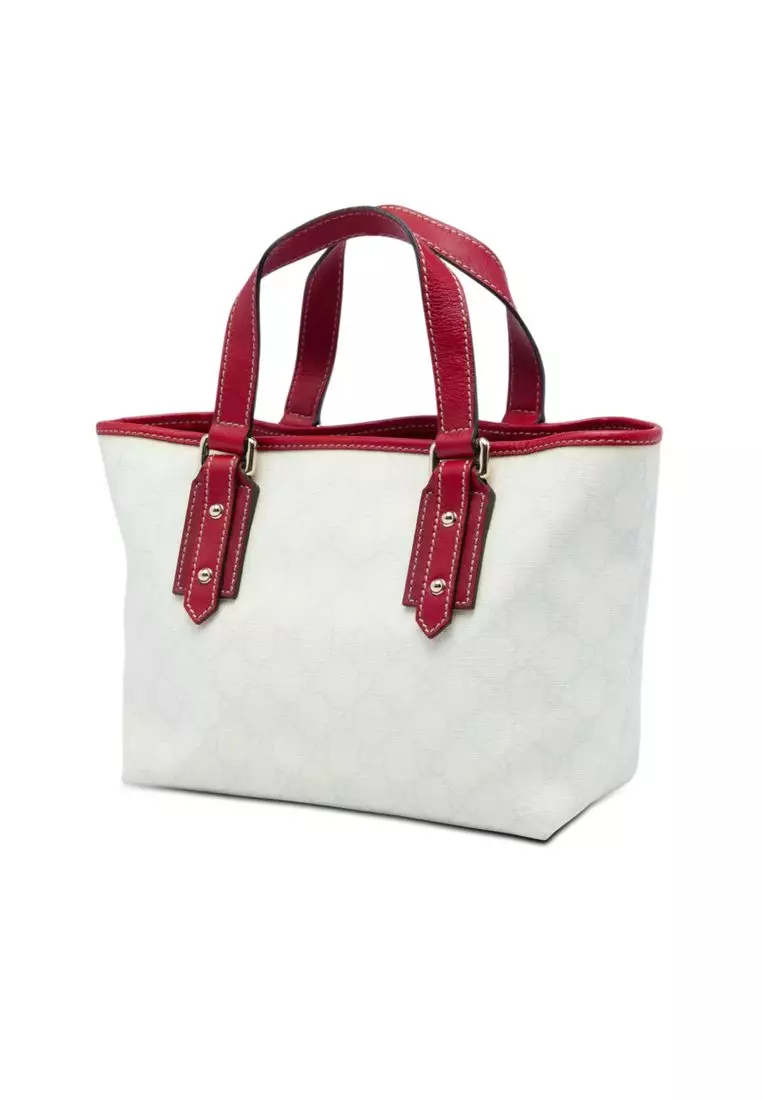 Pre-Loved Gucci Gg Supreme Heart Tattoo Handbag
