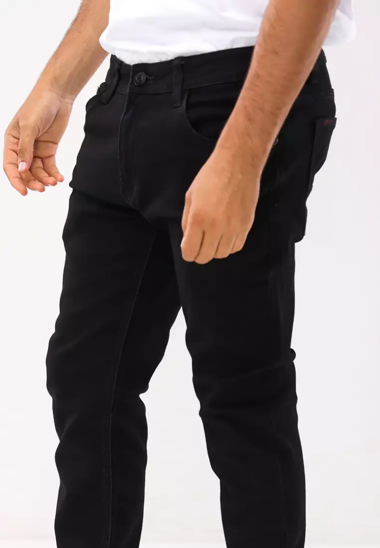 Denim Long Pants Slim Tapered Fit Stretch