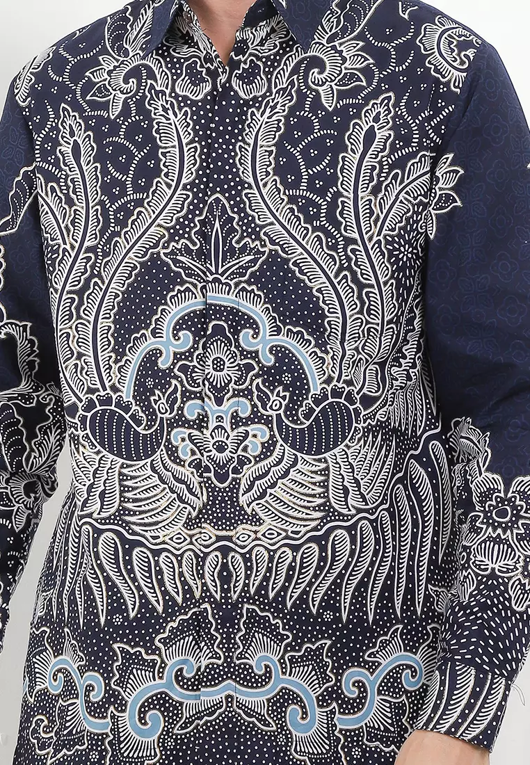 Kemeja Batik Pria Lengan Panjang Varen - Batik Prada Hem Lengan Panjang Pria