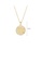 Glamorousky white 925 Sterling Silver Plated Gold Fashion Simple Twelve Constellation Scorpio Geometric Round Pendant with Cubic Zirconia and Necklace C900CACDFFD3D6GS_2