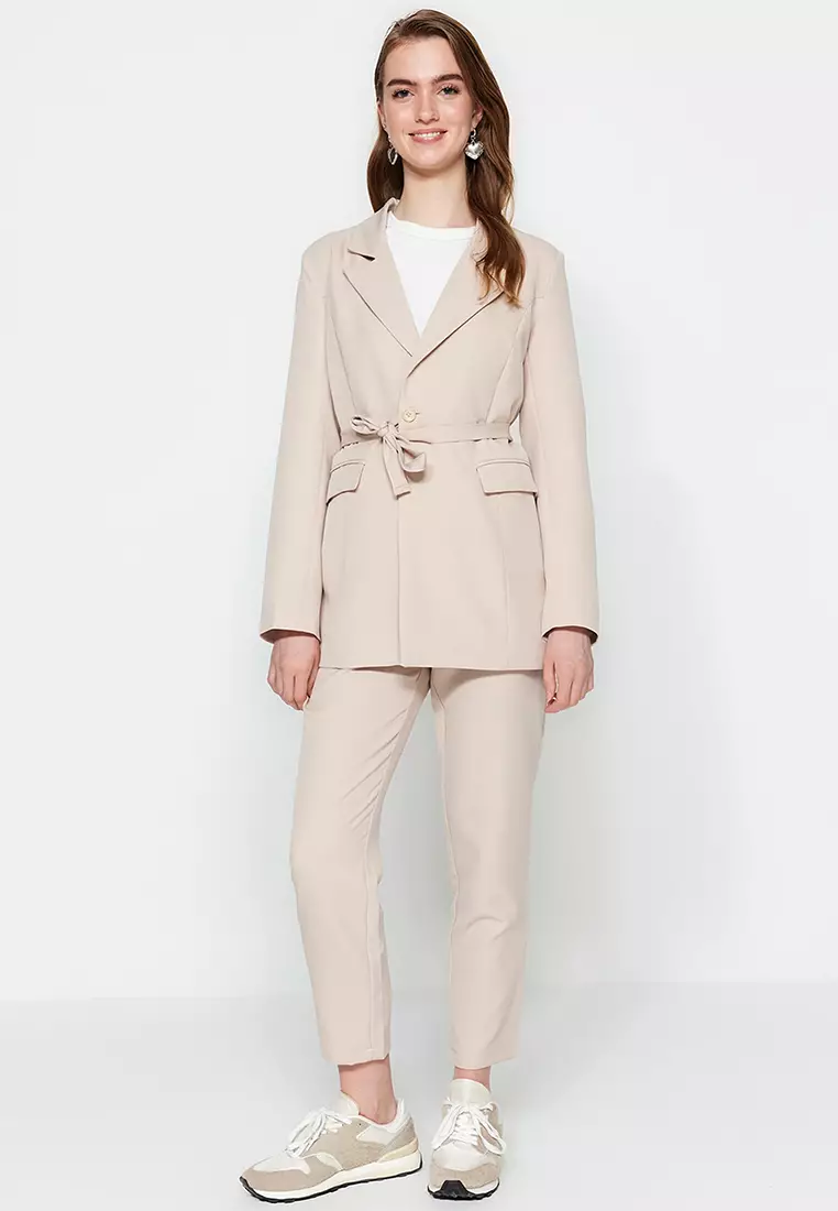 White jacket and sales pants womens