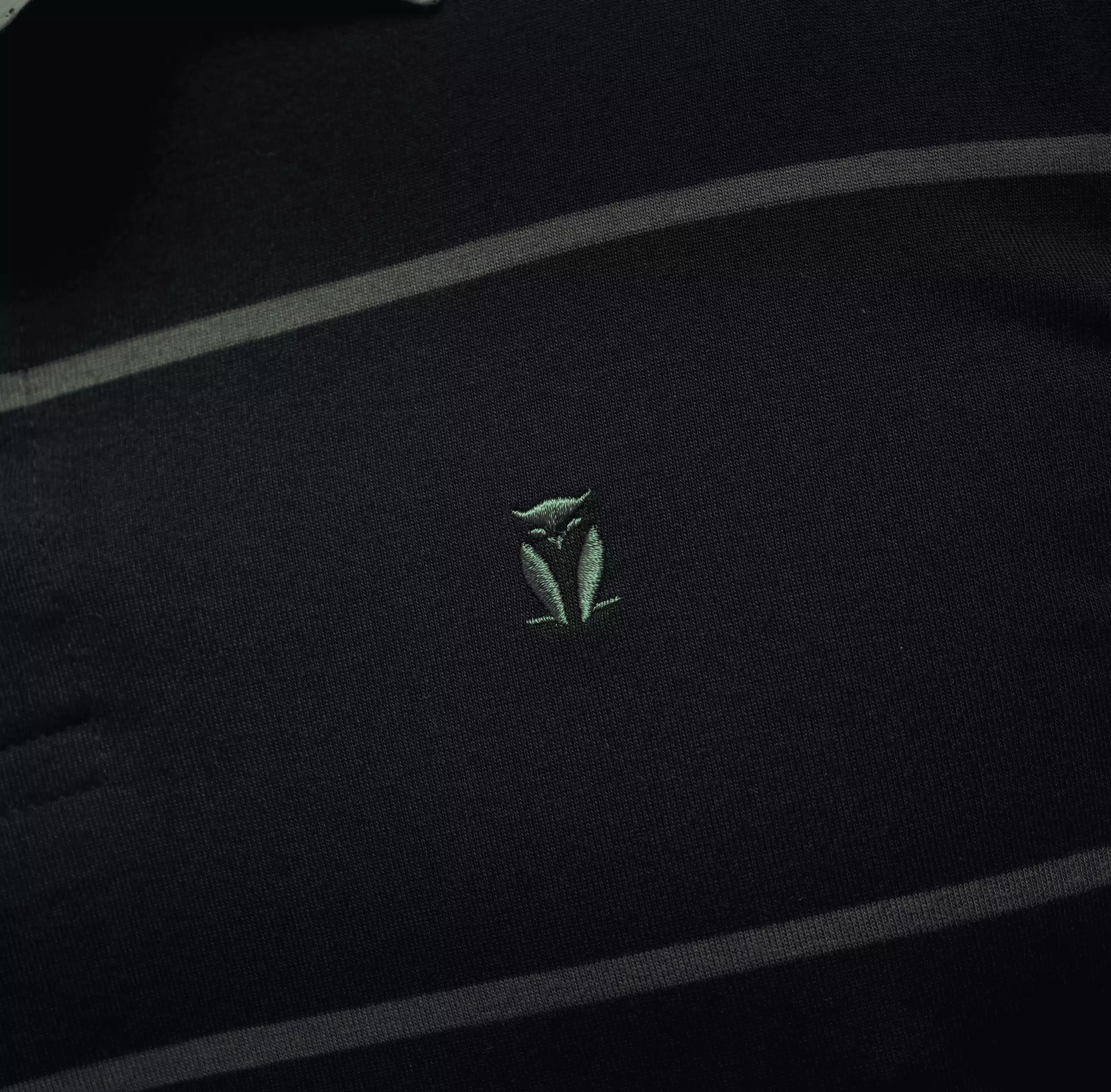 Matsuda Kaos Rugby Polo Shirt Katun Pria Lengan Panjang Tsuyama Black