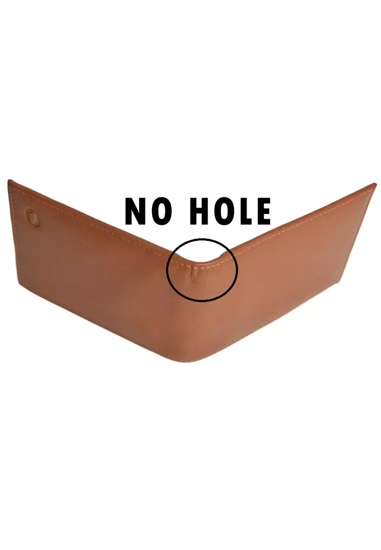 Wallet Men Brown with coin pouch -Bifold Lucky Wallet- Full Grain Leather Wallet with NO HOLE-Brown Wallet -3704 Oxhide