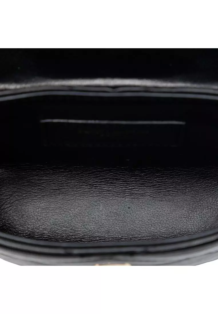 Pre-Loved Saint Laurent Micro Quilted Lambskin Monogram June Box Vanity Bag