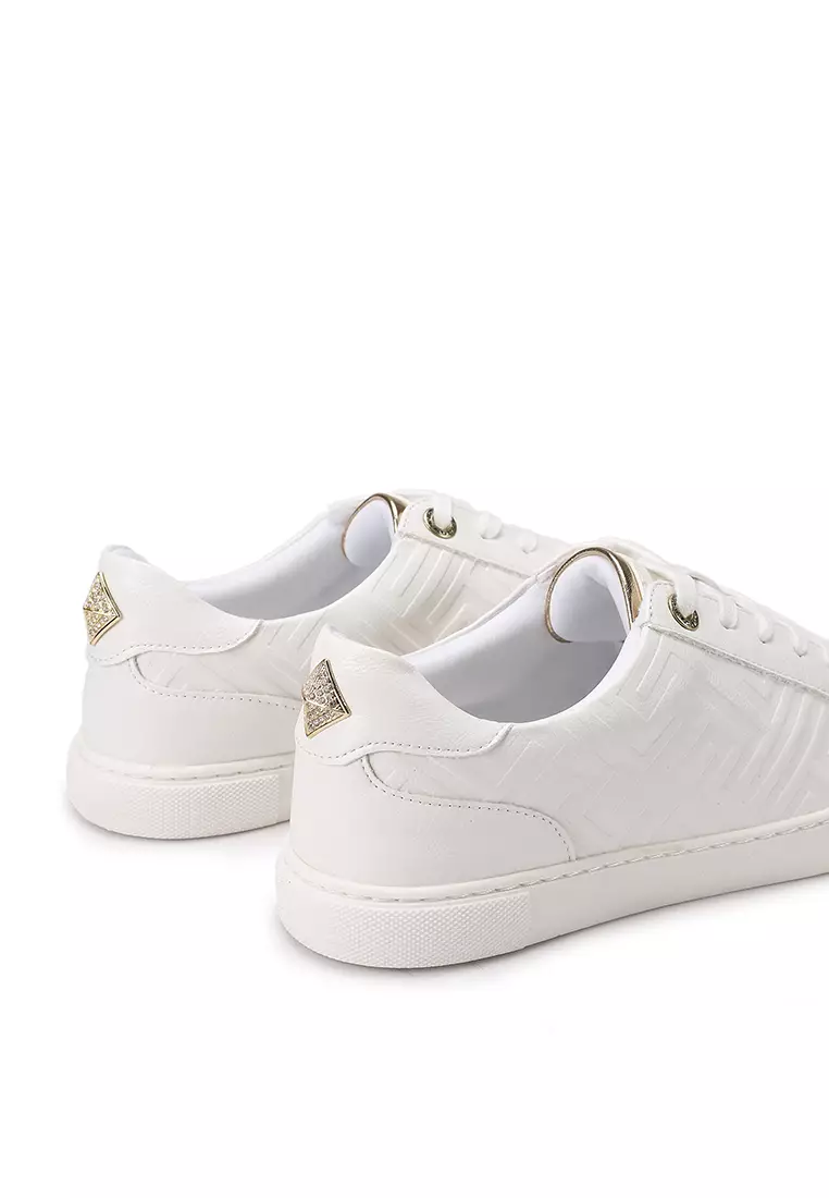 White and deals gold guess sneakers