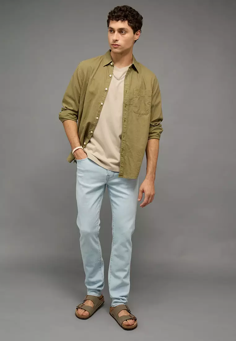 Cotton Linen Garment Dyed Shirt