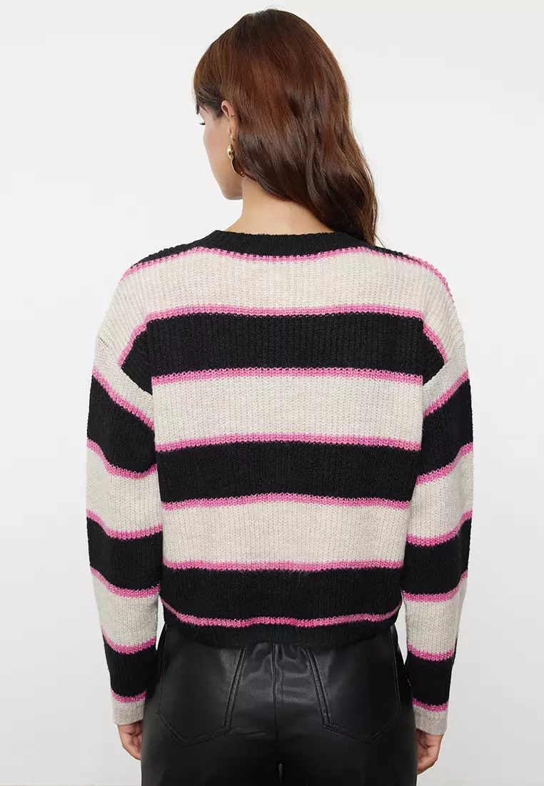 Color Block Striped Cardigan