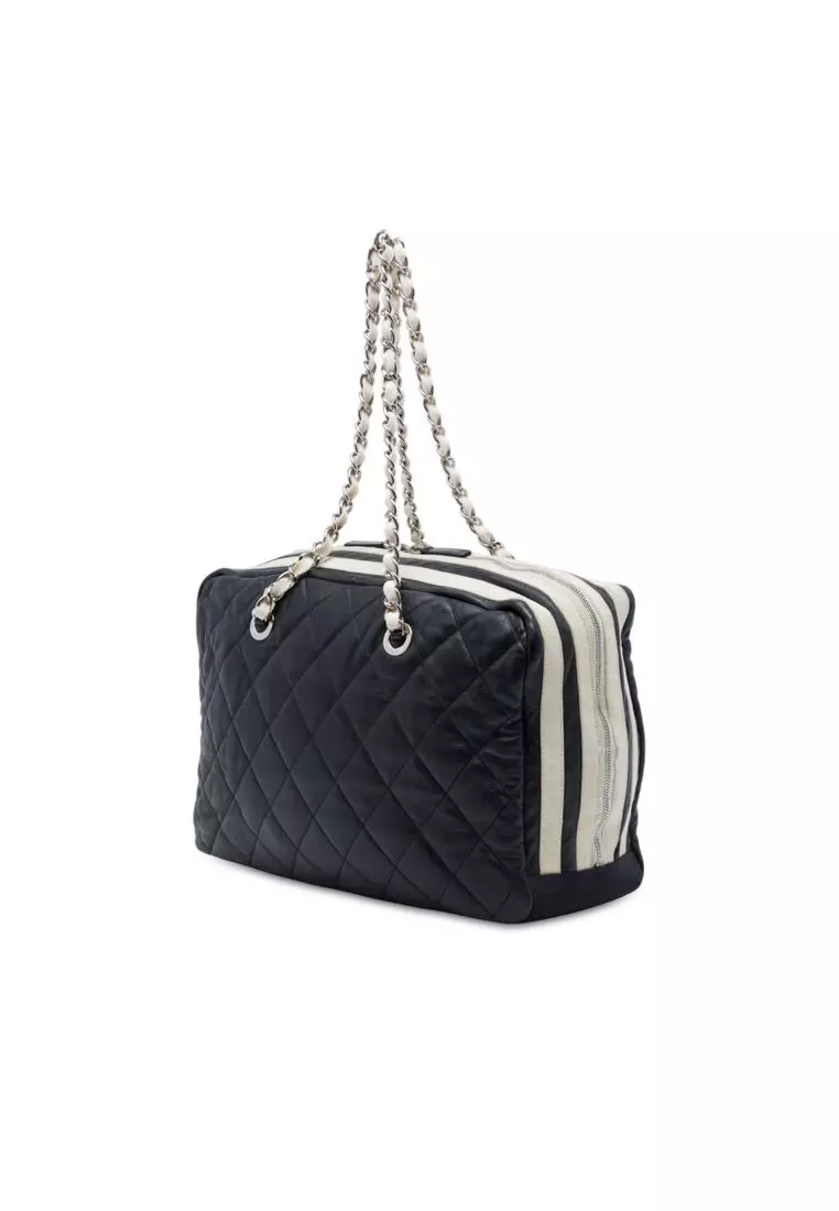 Pre-Loved Chanel Paris Venice Quilted Lambskin Lido Shoulder Bag
