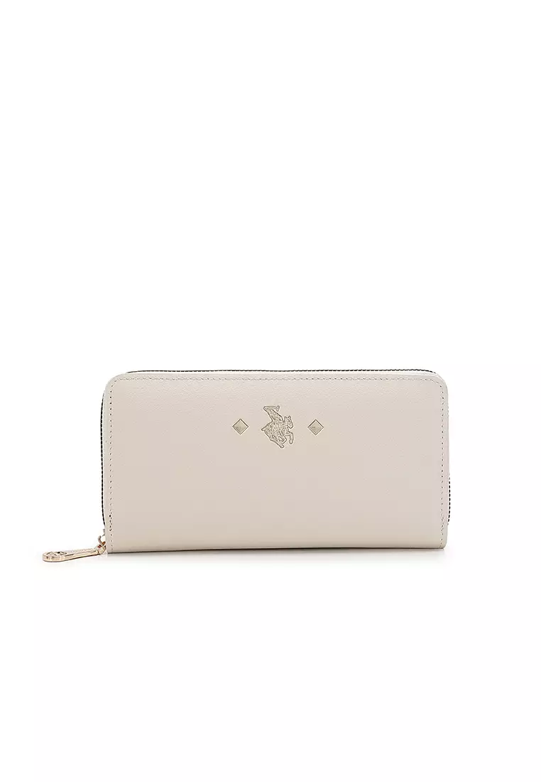Women's 2-In-1 Top Handle Bag & Zipper Purse (二合一 手拿袋 & 錢包) - 米黃色