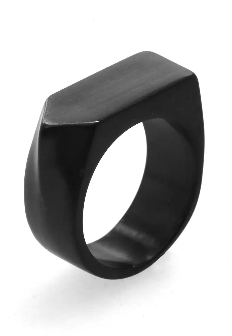 Daisy Aksesoris Fashion Pria Wanita CIncin Uniqe Design Material Titanium ORIGINAL - Black Doff