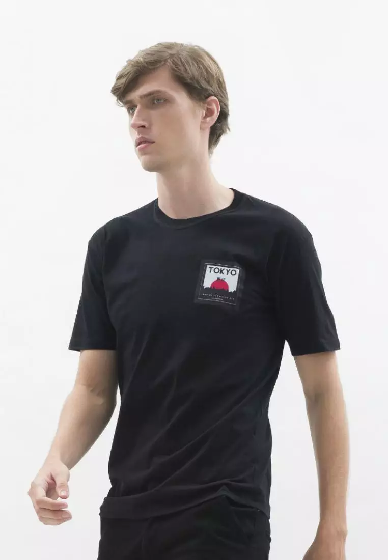 Kaos hitam tshirt polos houseofcuff motif Tokyo Black READY HINGGA 4XL