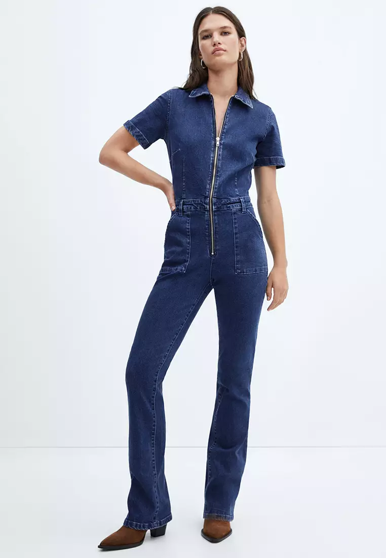 Buy Mango Denim Zipper Jumpsuit 2024 Online | ZALORA Philippines