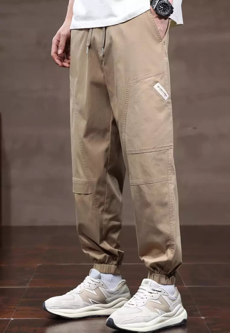 抽繩休閒束腳褲