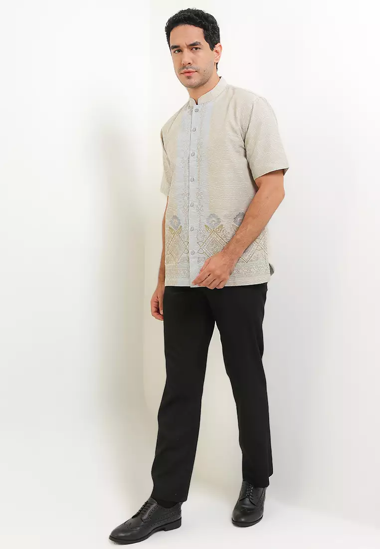 (Intresse x Sandiaga Uno Collection) Intresse Andalas Mint Short Sleeve Baju Koko