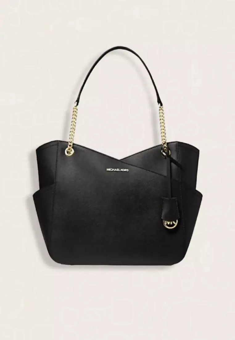 Michael kors blake pebbled leather large black satchels deals
