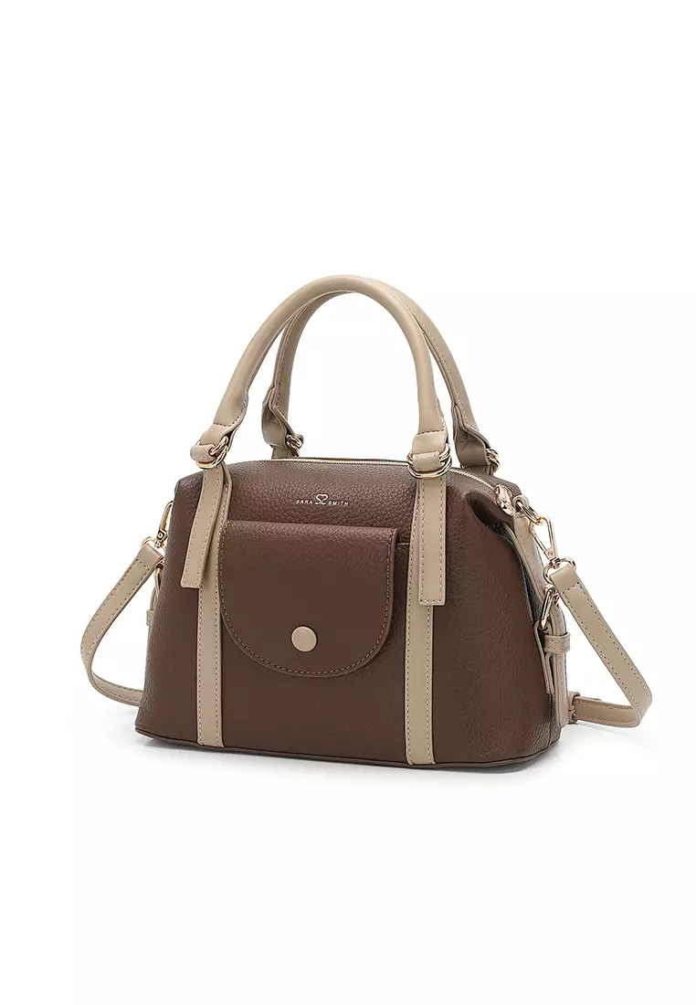 Women's Top Handle Bag / Sling Bag / Crossbody Bag / Shoulder Bag (Tas Tangan Wanita / Tas Selempang Wanita / Tas Bahu Wanita) - Cokelat