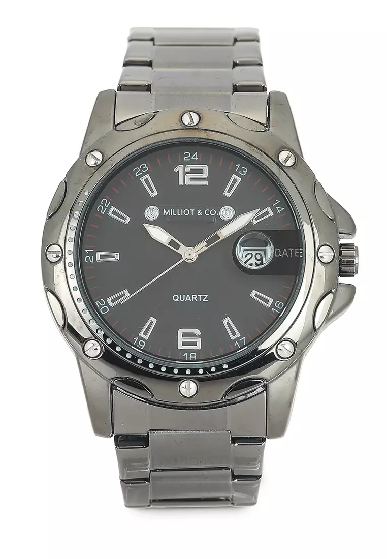 Metal analog outlet watch