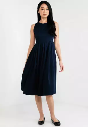 cheap bridesmaid dresses singapore Aylaya Singapore Maxi Dress In Light Blue Stripe Linen