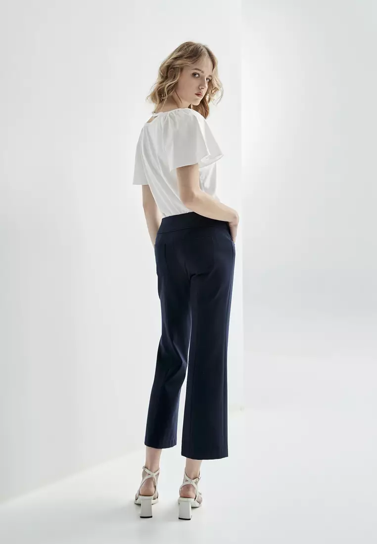 Basic Navy Straight Cut Pants