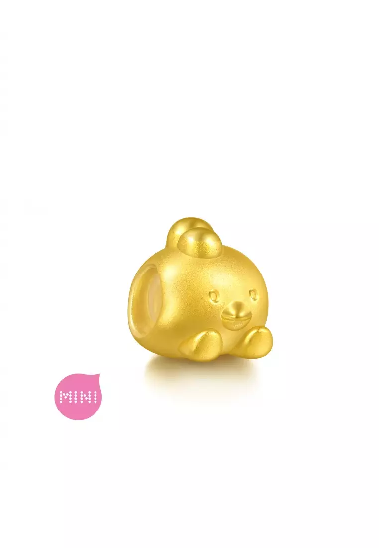 999 24K Gold Chinese Zodiac Rooster charm  for Women & Men  95968C  (Bracelet not included)