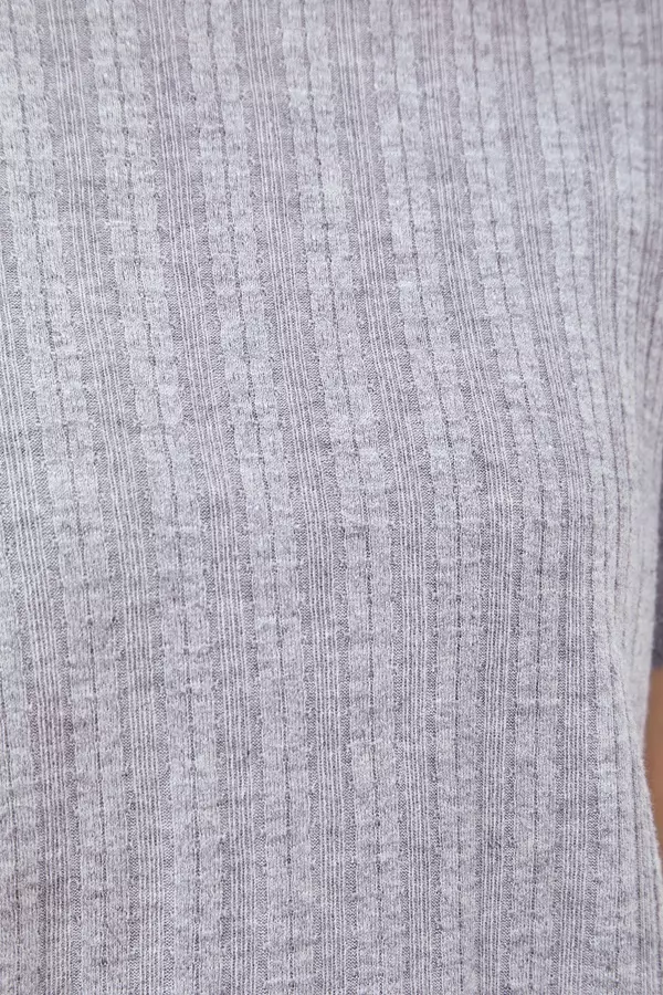 Minimal Jalla Rib Crop Top - Grey