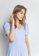 TAV blue [Korean Designer Brand] Cotton Pleats Neck Dress - Blue 2BE34AA59153BDGS_4