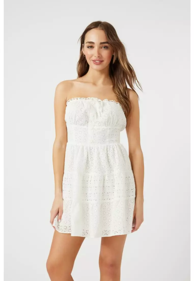Buy FOREVER 21 Eyelet Strapless Mini Dress 2024 Online ZALORA