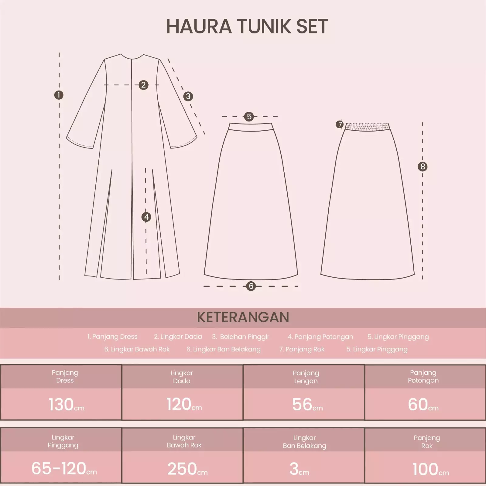 Haura Tunik Set Brown Sugar