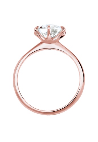 Buy Elli Germany Elli Germany Ring 925 Sterling Silver Rosegold Plated Swarovski Crystals Online On Zalora Singapore
