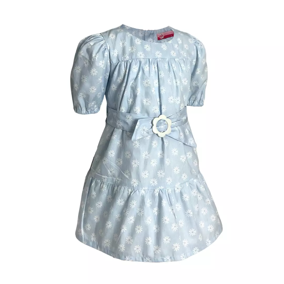 Pingu Dress Anak Perempuan Polkadot Pendek Biru 90502128