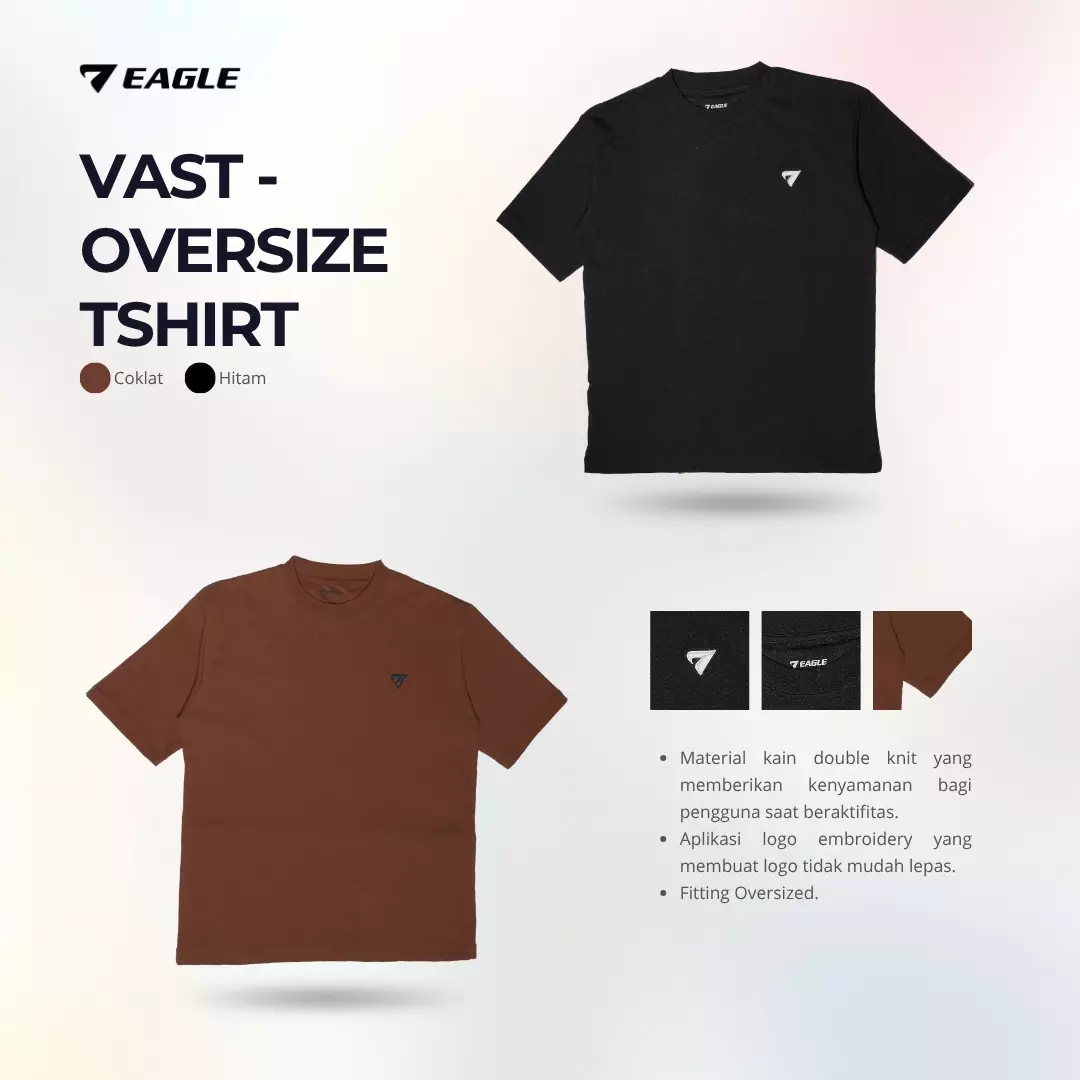 Eagle T Shirt Vast Oversize Tee - HITAM