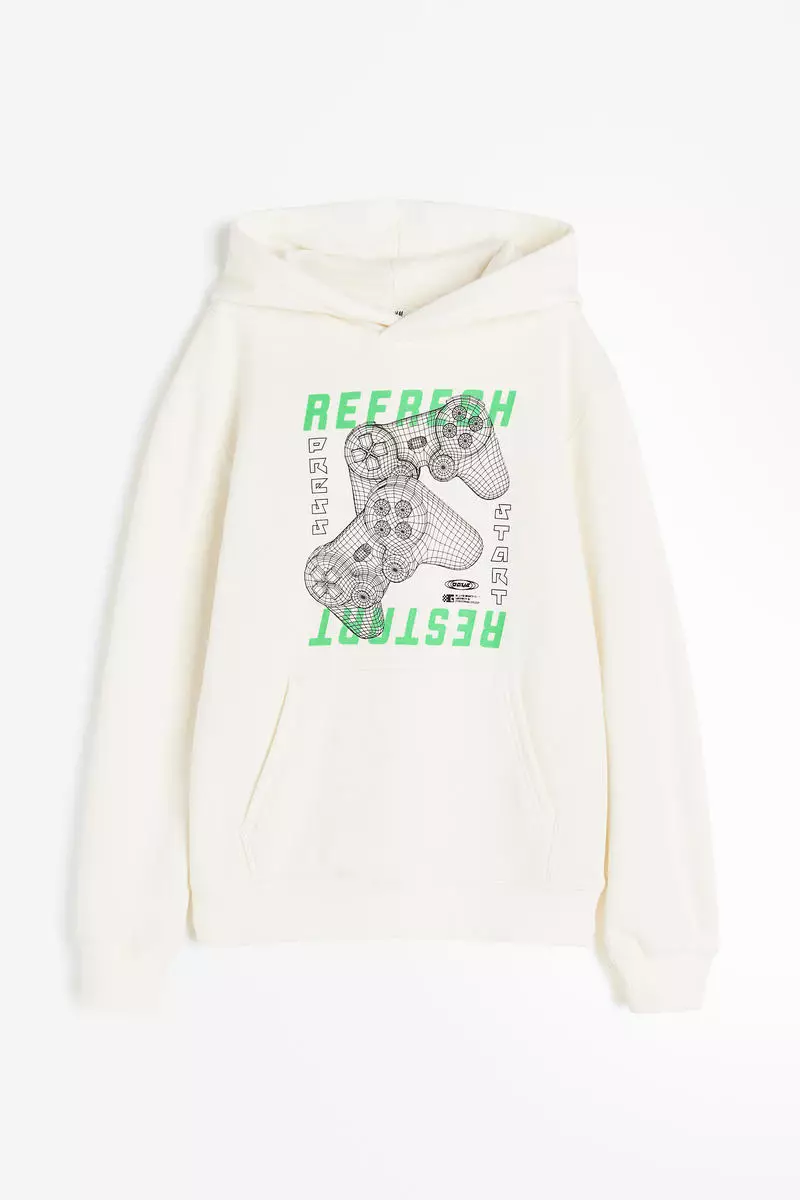 White clearance hoodie h&m