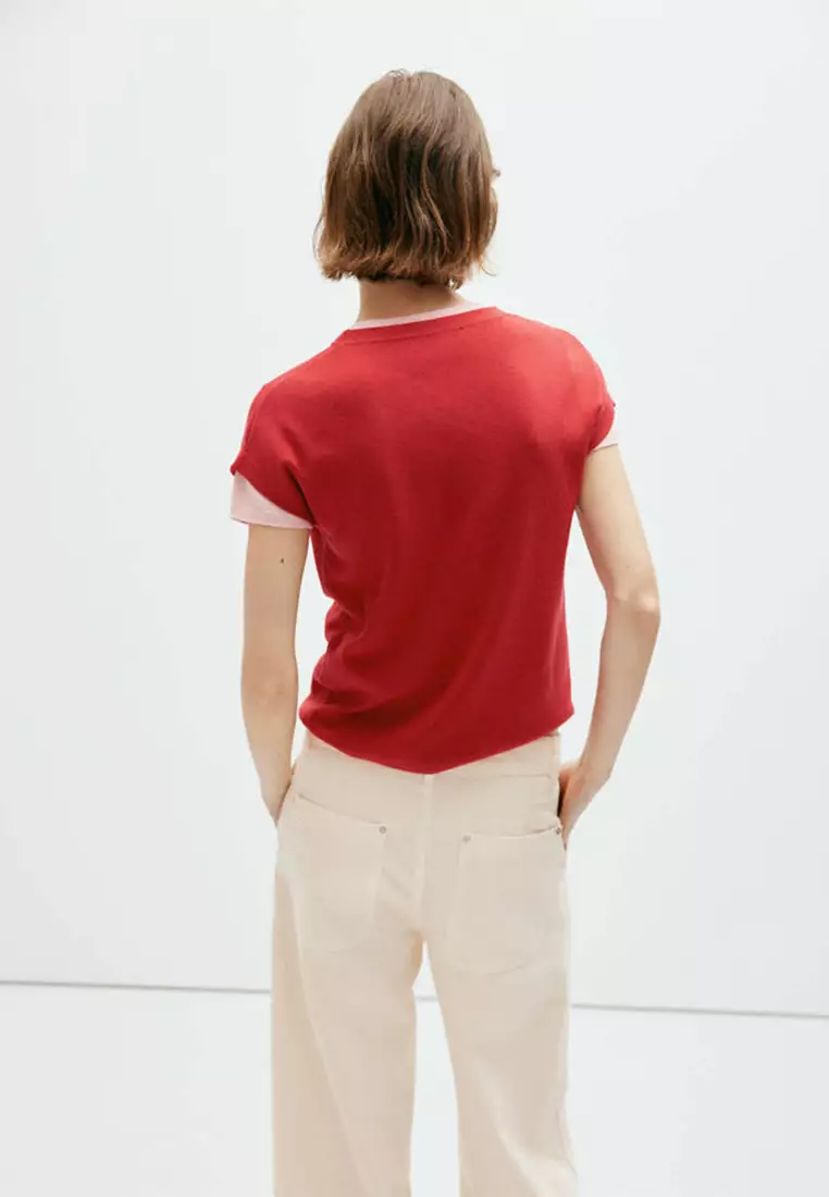 Short-Sleeved Knitted T-Shirt