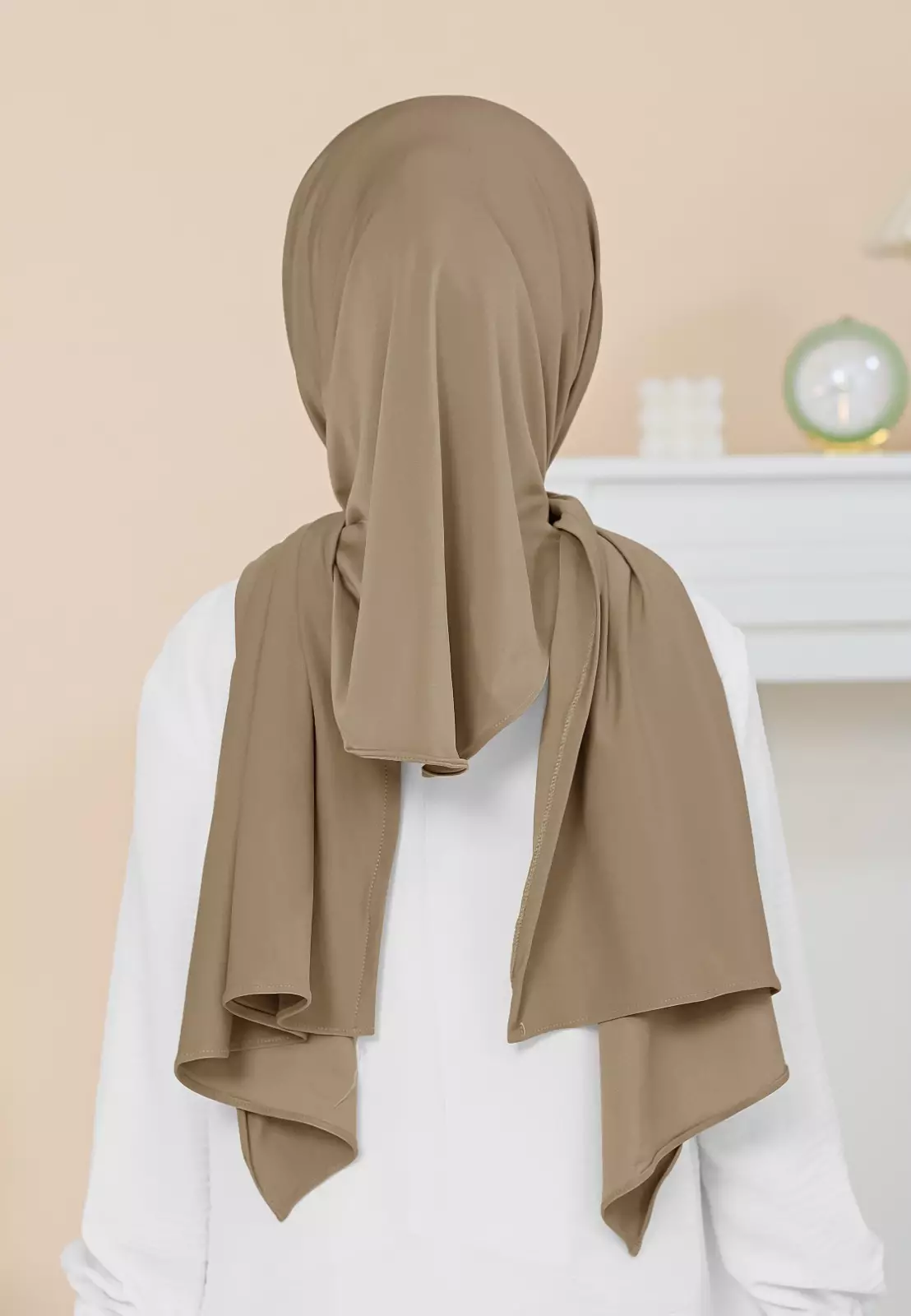 Cotton Bee - Calla Oval Instan | Hijab Pashmina Instan Anak - Chai Tea