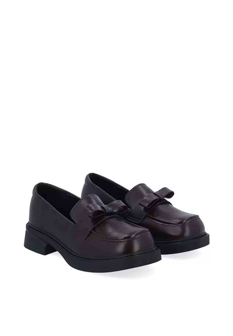 Dark Brown Vienna Bow Loafers