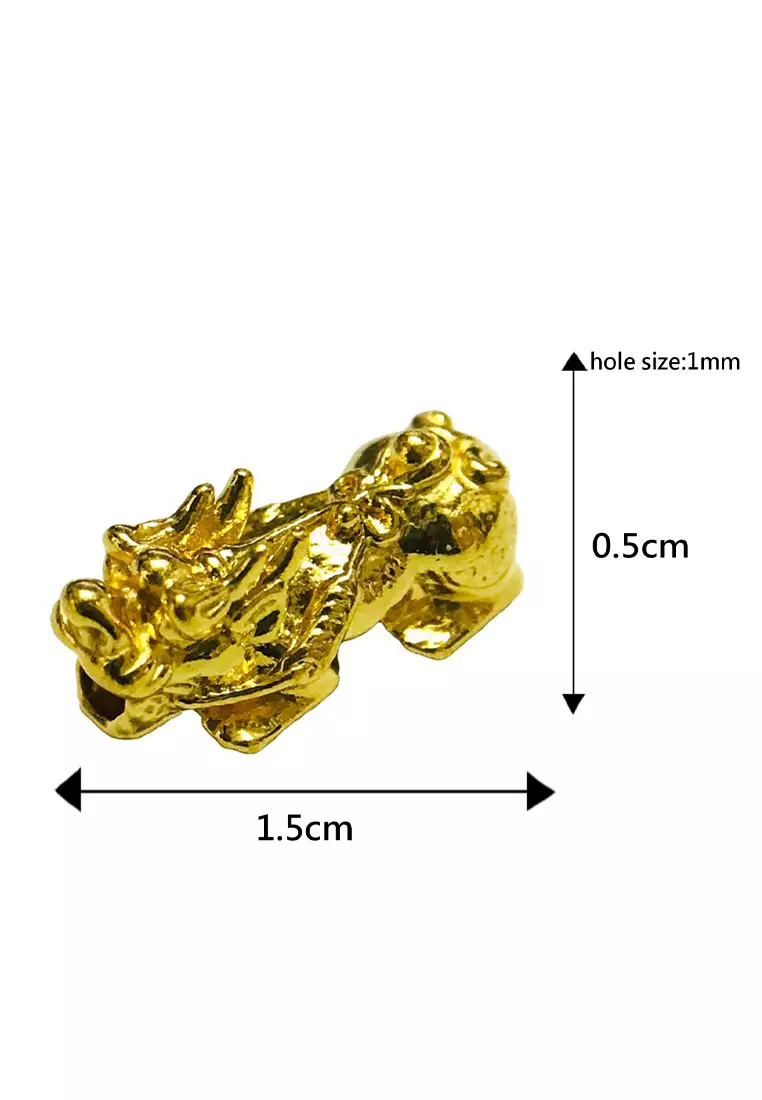 LITZ [SPECIAL] LITZ 999 (24K) Gold PiXiu With Agate Bracelet
