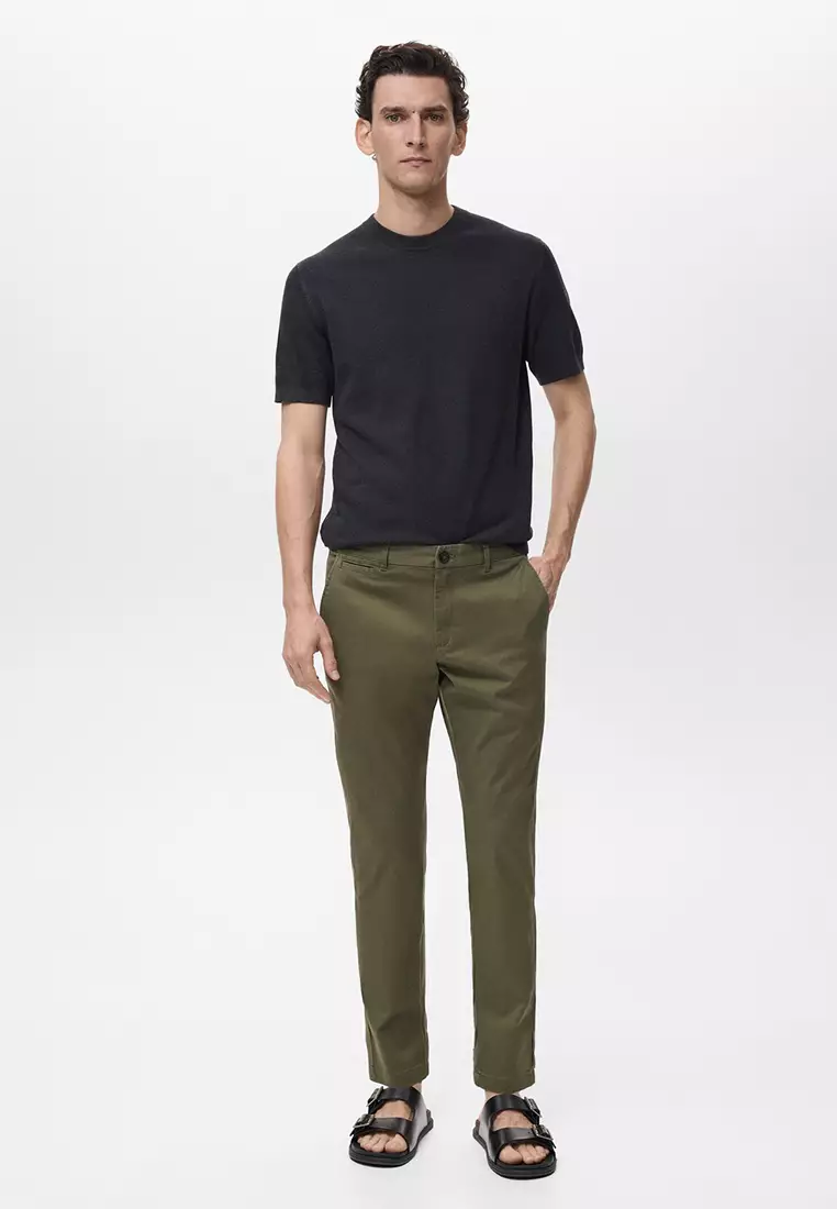 Prato Cropped Tapered Chino Trousers