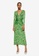 Mango green Ruched Detail Flower Dress C2762AAEAEA2C4GS_1