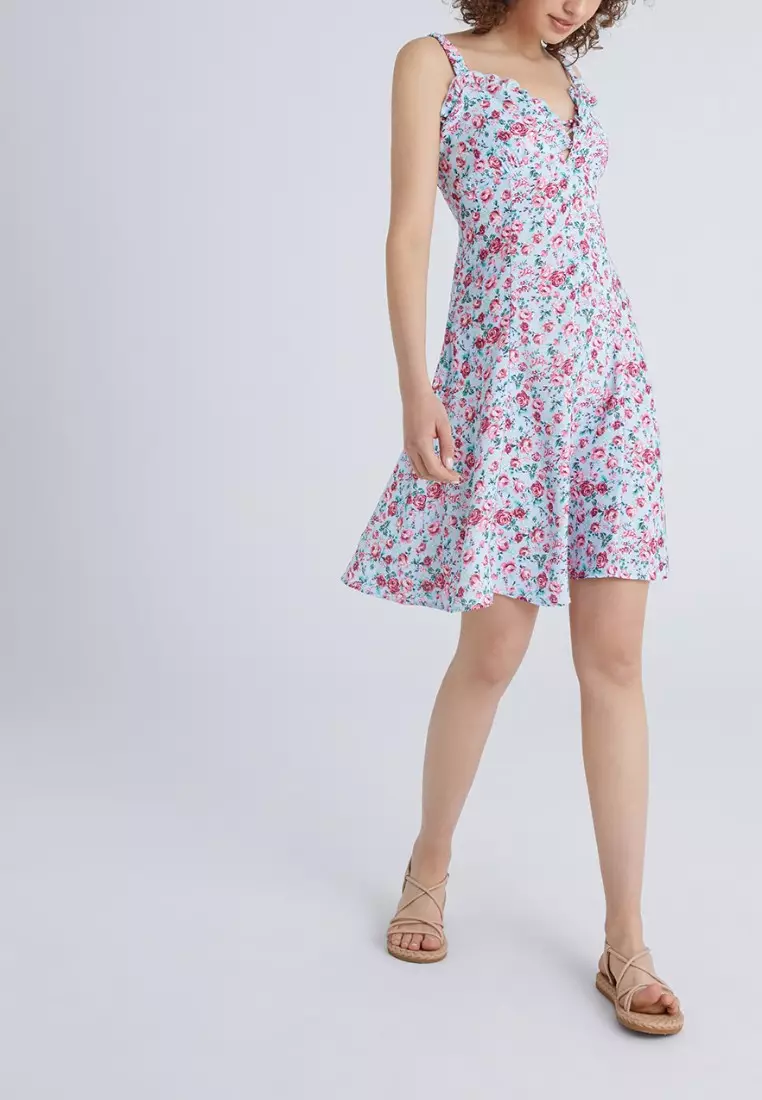 Gingham print cheap cami dress